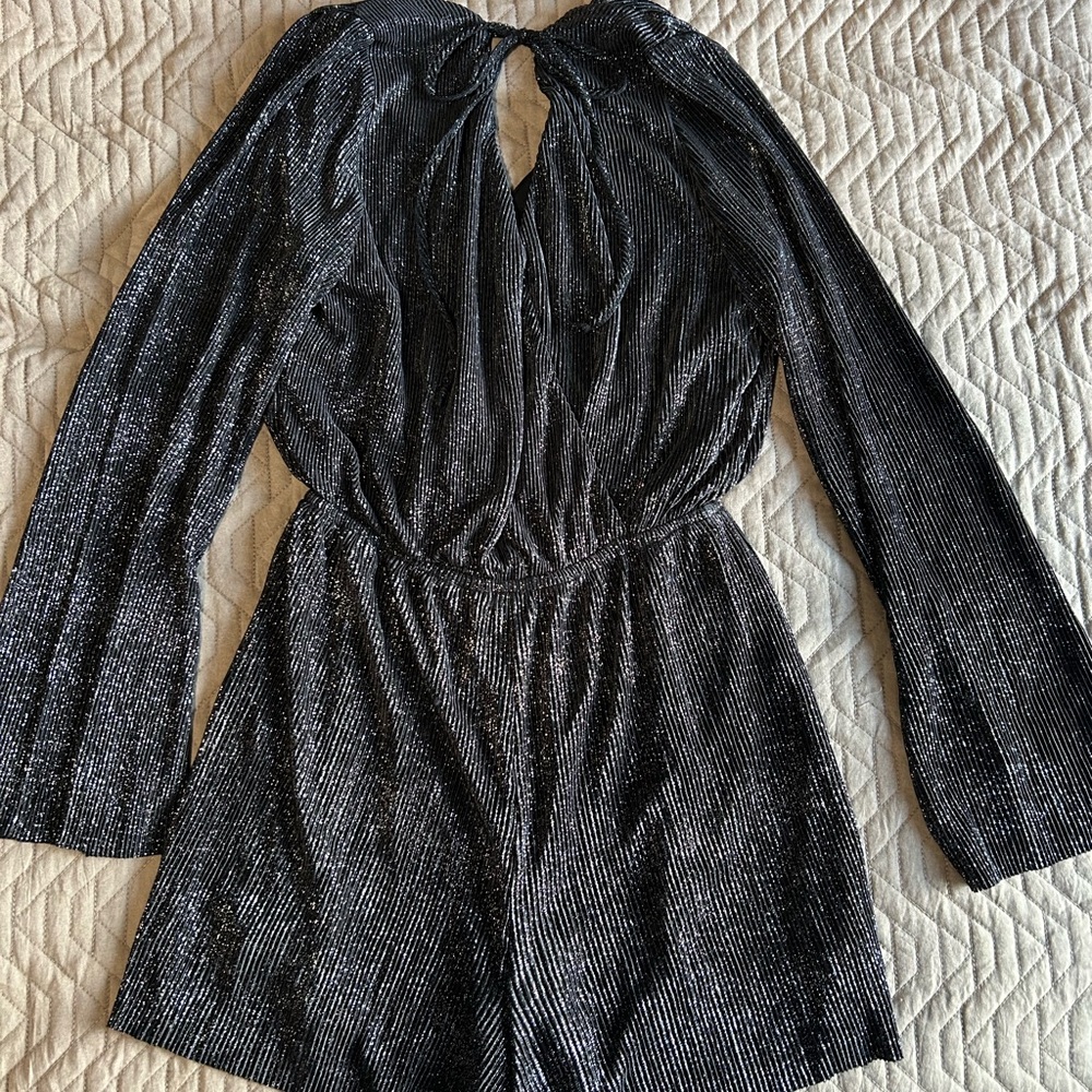 H&M Black Shimmer Romper - Picture 2 of 2